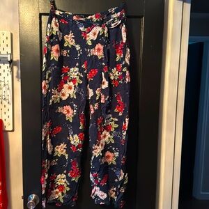 Torrid dress pants wide leg size 0 floral spring